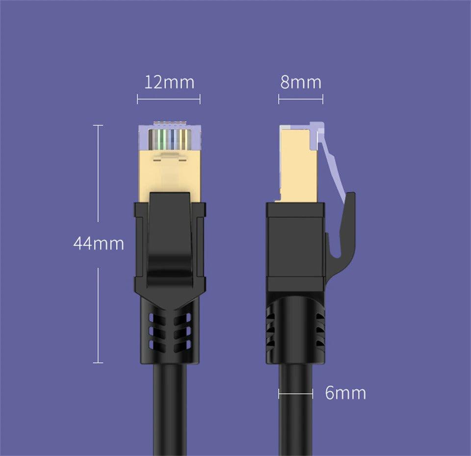 2021 Super Fast CAT8 Ethernet Cable RJ45 Lan Cable FTP Network Cable For RJ45 Cat8 Compatible Patch Cord Modem Router Cable Ethernet High Speed For Router TV Set