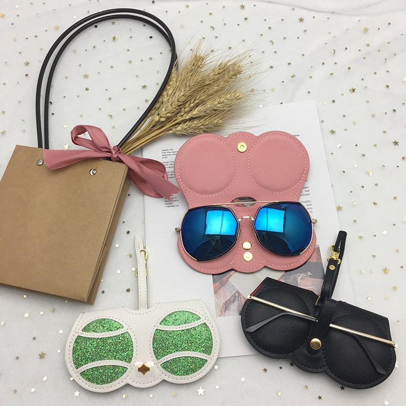 2022 Luxury Pattern Glasses Bag Portable Cute Sunglasses Protective Cover Glasses Box Cute Sunglasses Cases Portable PU Leather Eyeglass Case Pouch Protection Multifunctional Glasses Bag