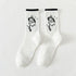 New Autumn Black and White Sports Women Socks Combed Out Of Pure Cotton Cute Winter Socks Kawaii Cute Warm Thick Socks For Men And Women