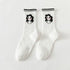 New Autumn Black and White Sports Women Socks Combed Out Of Pure Cotton Cute Winter Socks Kawaii Cute Warm Thick Socks For Men And Women