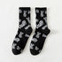 New Autumn Black and White Sports Women Socks Combed Out Of Pure Cotton Cute Winter Socks Kawaii Cute Warm Thick Socks For Men And Women