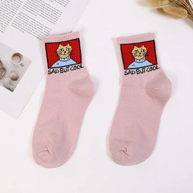 2022 New Fashion Cartoon Patterned Short Funny Cotton Socks Cute Animal Dinosaur Socks For Ladies Funny College Wind Concise Socks For Men And Women