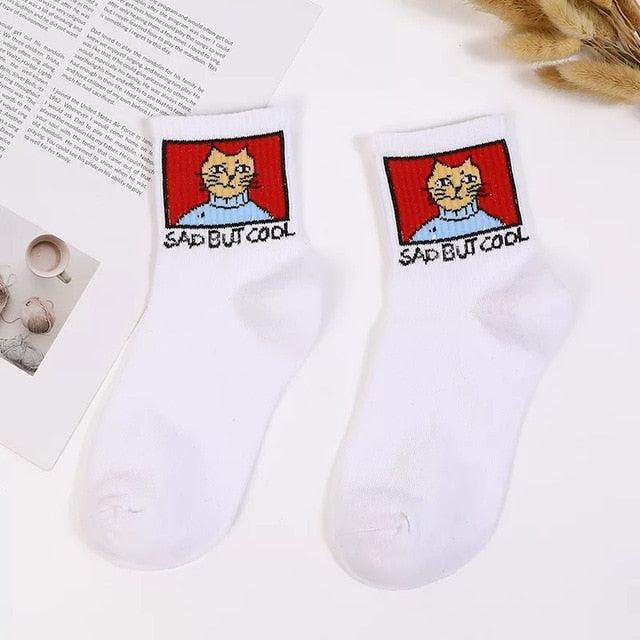 2022 New Fashion Cartoon Patterned Short Funny Cotton Socks Cute Animal Dinosaur Socks For Ladies Funny College Wind Concise Socks For Men And Women