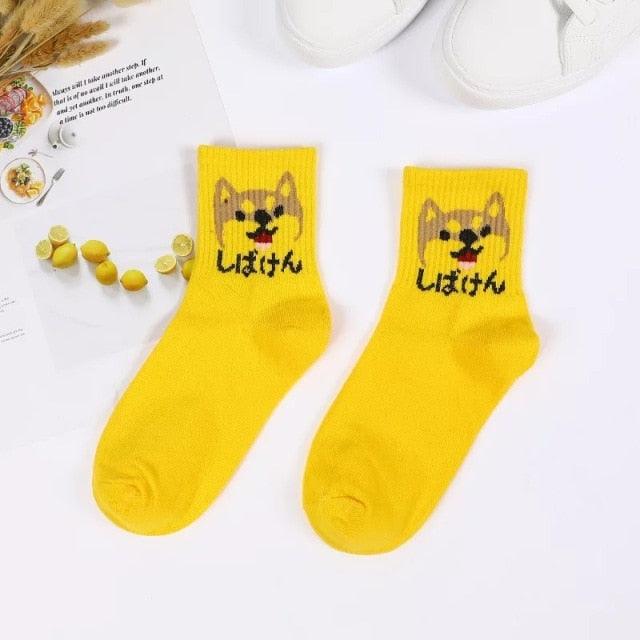 2022 New Fashion Cartoon Patterned Short Funny Cotton Socks Cute Animal Dinosaur Socks For Ladies Funny College Wind Concise Socks For Men And Women