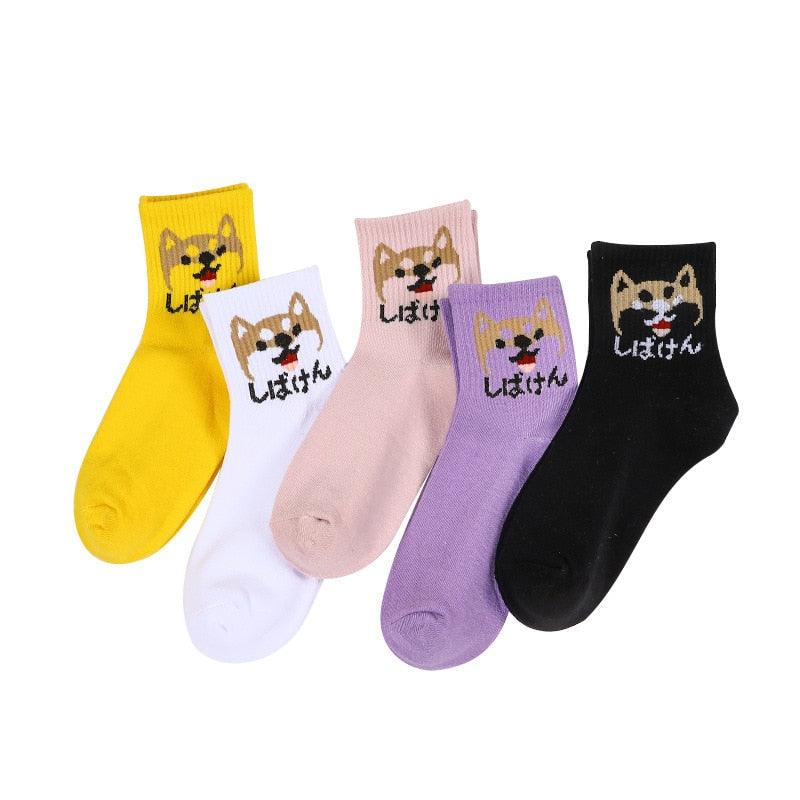 2022 New Fashion Cartoon Patterned Short Funny Cotton Socks Cute Animal Dinosaur Socks For Ladies Funny College Wind Concise Socks For Men And Women