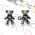 2023 2PCS Metal Dual Purpose Tighten Waist Button Cute Bear Adjustable Buckle Pins Brooches Women Pant Jeans Detachable Clip Detachable Waist Body Fit Tighten Buckles Adjustable Jean Buttons Pins for Loose Jeans