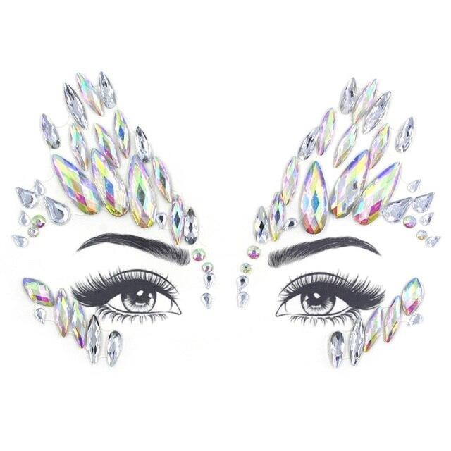 23 Sets Glitter Face Jewels Sticker Temporary Party Face Makeup Tattoo Face Gems Glitter Face Jewels Crystal Stickers For Womens - STEVVEX Beauty - 103, Arm Tattoo, Beauty, Crystal Tattoo, Face Tattoo, Fashion Tattoo, Girls Tattoo, Jewels Tattoo, Luxury Tattoo, Party Tattoo, Waterproof Tattoo, Wedding Tattoo, Women Tattoo, Womens Tattoo - Stevvex.com