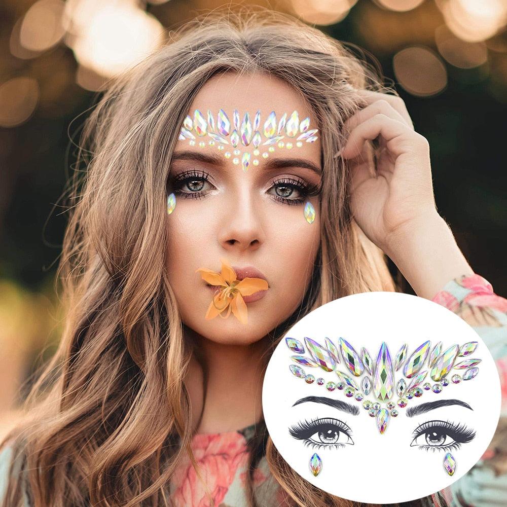 23 Sets Glitter Face Jewels Sticker Temporary Party Face Makeup Tattoo Face Gems Glitter Face Jewels Crystal Stickers For Womens - STEVVEX Beauty - 103, Arm Tattoo, Beauty, Crystal Tattoo, Face Tattoo, Fashion Tattoo, Girls Tattoo, Jewels Tattoo, Luxury Tattoo, Party Tattoo, Waterproof Tattoo, Wedding Tattoo, Women Tattoo, Womens Tattoo - Stevvex.com