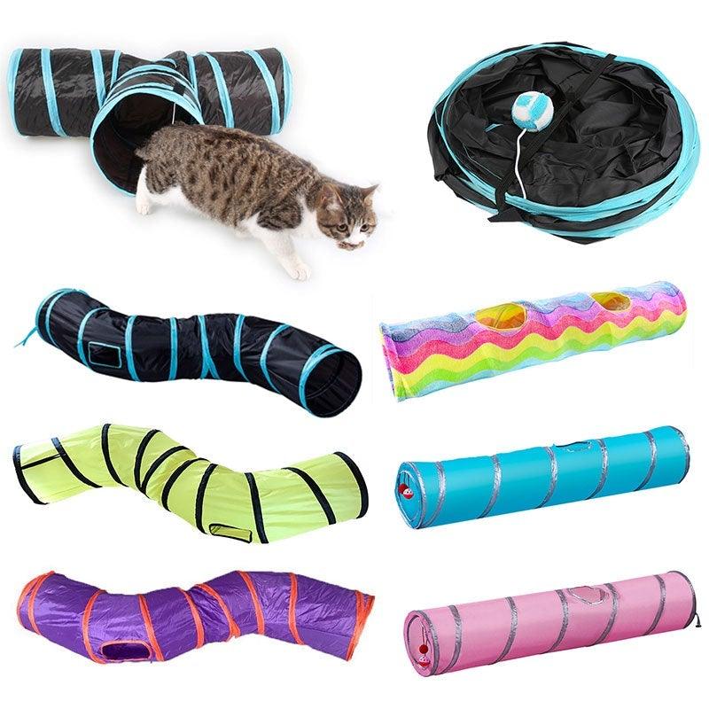 2/3/4/5 Holes Pet Cat Tunnel Toys Foldable Pet Cat Kitty Training Interactive Fun Toy For Cats Rabbit Animal Play Tunnel Tube For Cats Tunnels for Indoor Cats Cat Tube Collapsible 3 Way Pet Tunnel Great Toy for Cats