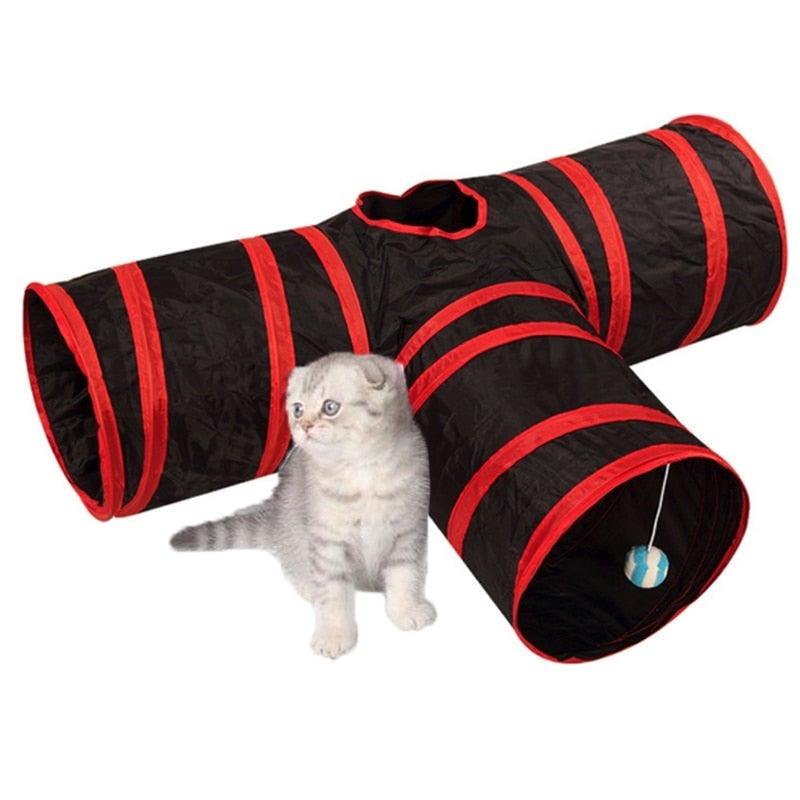 2/3/4/5 Holes Pet Cat Tunnel Toys Foldable Pet Cat Kitty Training Interactive Fun Toy For Cats Rabbit Animal Play Tunnel Tube For Cats Tunnels for Indoor Cats Cat Tube Collapsible 3 Way Pet Tunnel Great Toy for Cats