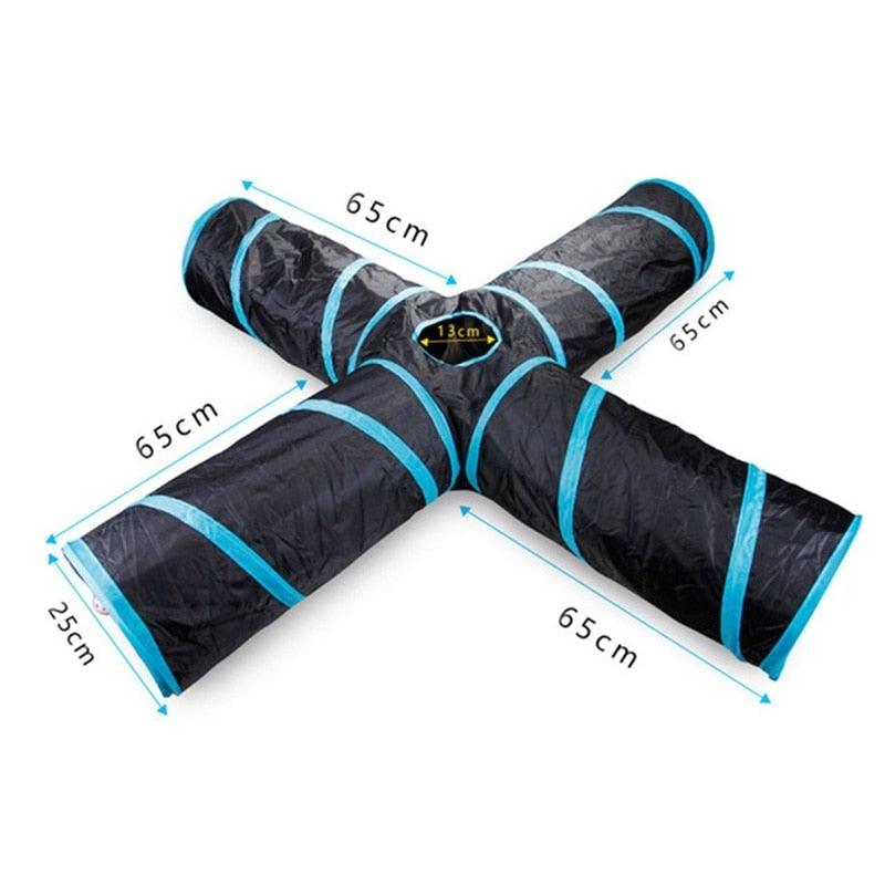 2/3/4/5 Holes Pet Cat Tunnel Toys Foldable Pet Cat Kitty Training Interactive Fun Toy For Cats Rabbit Animal Play Tunnel Tube For Cats Tunnels for Indoor Cats Cat Tube Collapsible 3 Way Pet Tunnel Great Toy for Cats