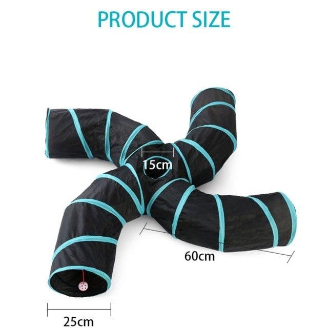 2/3/4/5 Holes Pet Cat Tunnel Toys Foldable Pet Cat Kitty Training Interactive Fun Toy For Cats Rabbit Animal Play Tunnel Tube For Cats Tunnels for Indoor Cats Cat Tube Collapsible 3 Way Pet Tunnel Great Toy for Cats