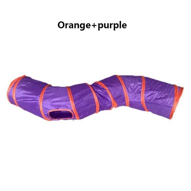 2/3/4/5 Holes Pet Cat Tunnel Toys Foldable Pet Cat Kitty Training Interactive Fun Toy For Cats Rabbit Animal Play Tunnel Tube For Cats Tunnels for Indoor Cats Cat Tube Collapsible 3 Way Pet Tunnel Great Toy for Cats