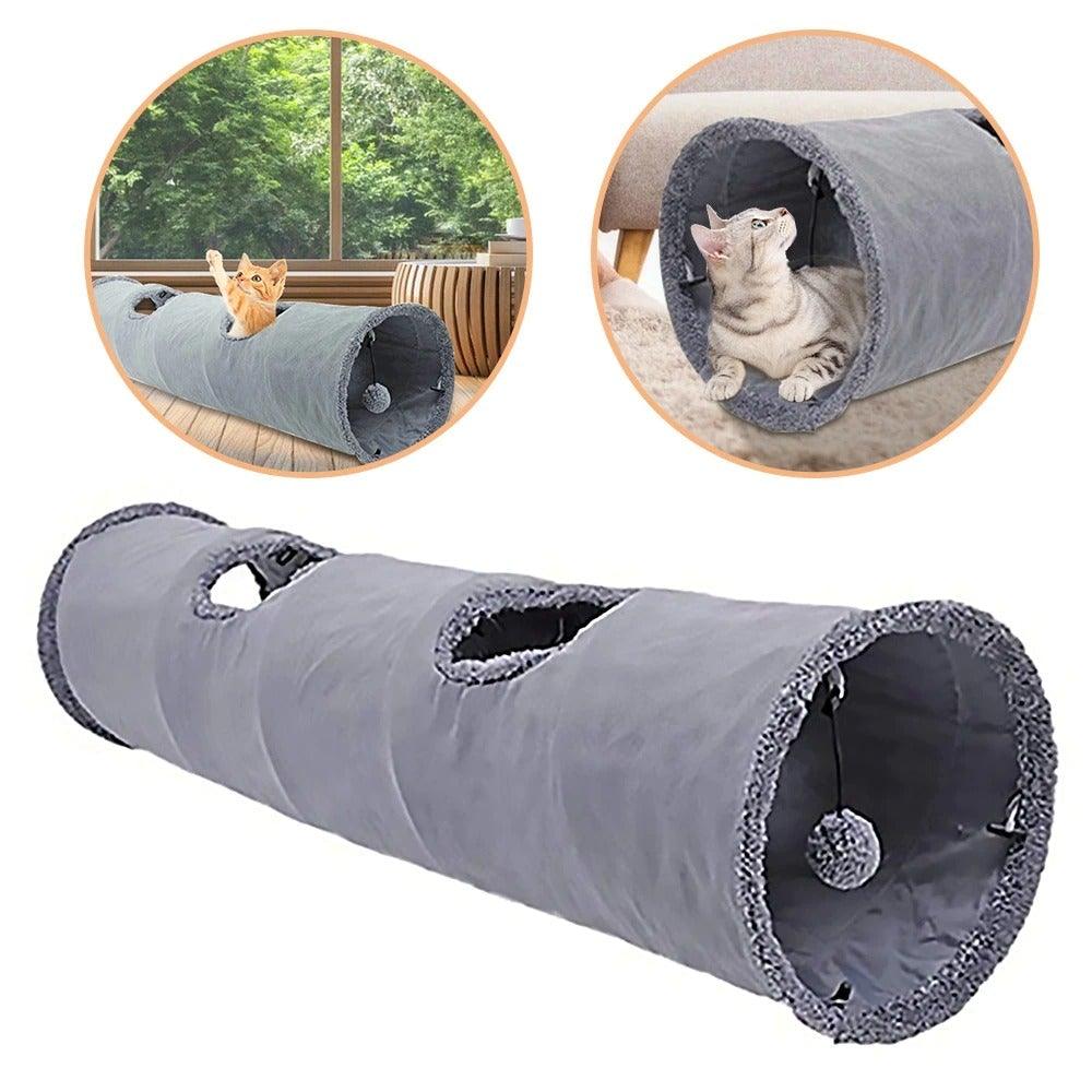 2/3/4/5 Holes Pet Cat Tunnel Toys Foldable Pet Cat Kitty Training Interactive Fun Toy For Cats Rabbit Animal Play Tunnel Tube For Cats Tunnels for Indoor Cats Cat Tube Collapsible 3 Way Pet Tunnel Great Toy for Cats