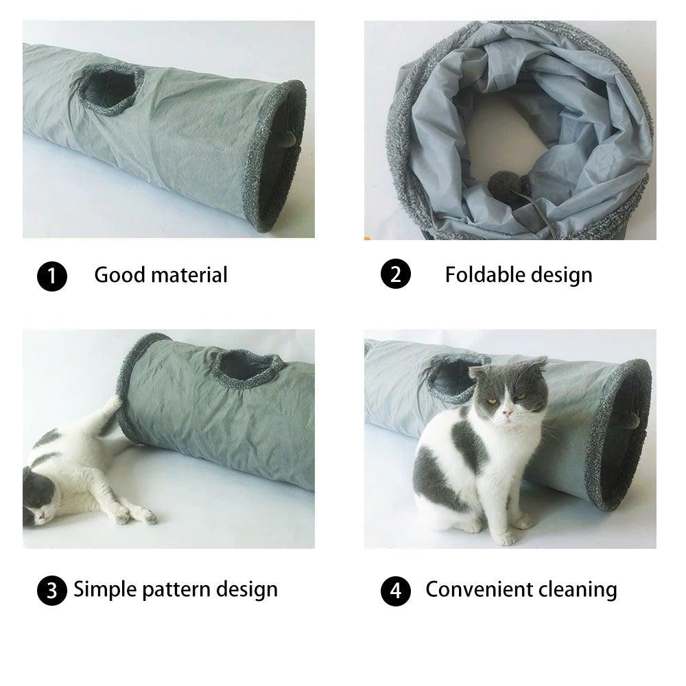 2/3/4/5 Holes Pet Cat Tunnel Toys Foldable Pet Cat Kitty Training Interactive Fun Toy For Cats Rabbit Animal Play Tunnel Tube For Cats Tunnels for Indoor Cats Cat Tube Collapsible 3 Way Pet Tunnel Great Toy for Cats