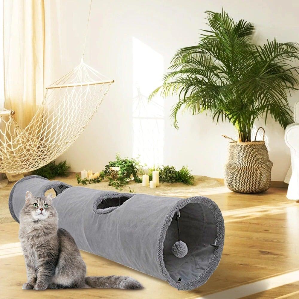 2/3/4/5 Holes Pet Cat Tunnel Toys Foldable Pet Cat Kitty Training Interactive Fun Toy For Cats Rabbit Animal Play Tunnel Tube For Cats Tunnels for Indoor Cats Cat Tube Collapsible 3 Way Pet Tunnel Great Toy for Cats