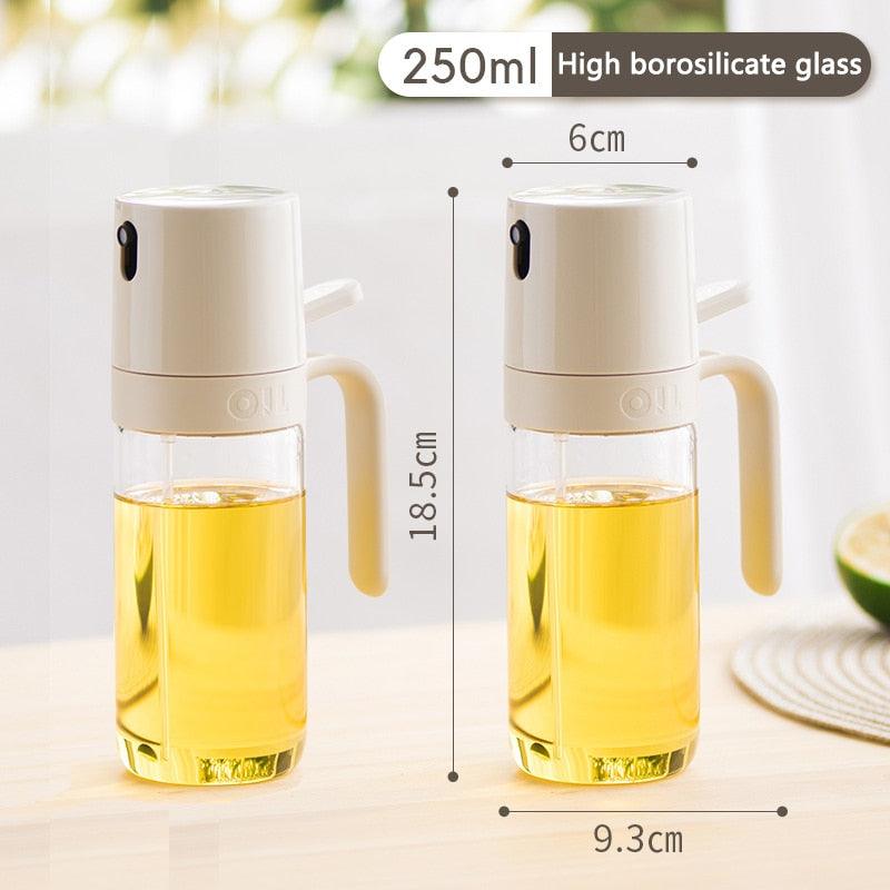 250ml Oil Spray Bottle BBQ Baking Glass Storage Bottles for Oil Vinegar Oil Dispenser Cooking Seasoning Bottle Kitchen Cooking Oil Spray Kitchen Gadgets For Cooking BBQ Salad Steak