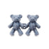 2Pcs Bear Shaped Adjustable Jean Button Waist Buckle Snap Pants Buckle Extender Replacement Jeans Button Safety Pins No Sew Detachable Waist Body Fit Tighten Safety Pins