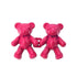 2Pcs Bear Shaped Adjustable Jean Button Waist Buckle Snap Pants Buckle Extender Replacement Jeans Button Safety Pins No Sew Detachable Waist Body Fit Tighten Safety Pins