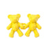 2Pcs Bear Shaped Adjustable Jean Button Waist Buckle Snap Pants Buckle Extender Replacement Jeans Button Safety Pins No Sew Detachable Waist Body Fit Tighten Safety Pins