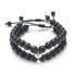 2PCS Couple Bracelets Sets Women Mens Distance Black White Beads Magnet Attract Charm Braiding Bracelet Couples Bracelets Magnetic Distance Bracelets His And Her Stone Bracelet