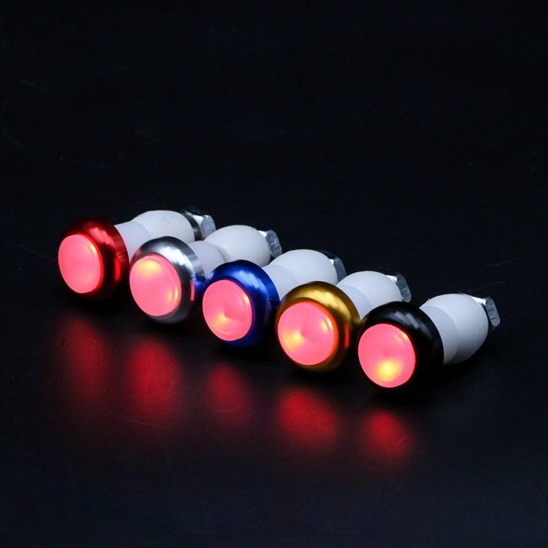 2PCS Lightweight Bike Handlebar Light LED Bicycle Light Turn Signal Cycling Handle Bar End Plug Safty Warning Indicator Lamps Handlebar Grips Safety 2 Modes Handle Bar End Mini Plug LED Lamp