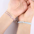 2PCS Magnetic Bracelet Stainless Steel Love Heart Charm Couple Bracelets For Friend Braid Rope Bracelets Magnet Adjustable Rope Matching Bracelet Love Bracelet Couples 2 Pieces Relationship Magnetic Bracelet