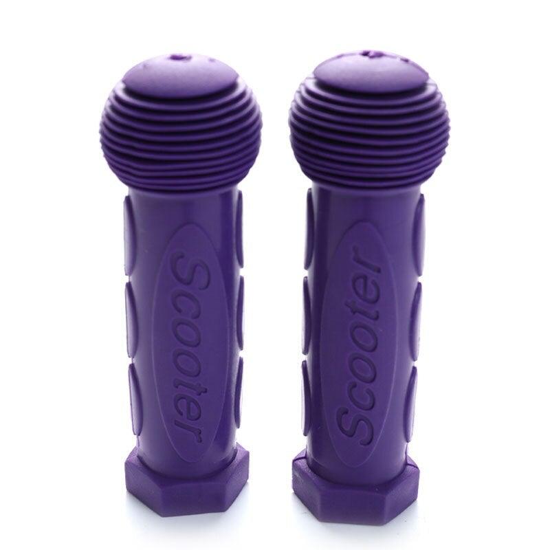 2Pcs Purple Child Children Kid Kids Bike Bicycle Tricycle Scooter Rubber Grip Handle Handlebar Grips Anti-skid Bicycle Grips For Kids Girls Boys Non-Slip Rubber Mushroom Grips