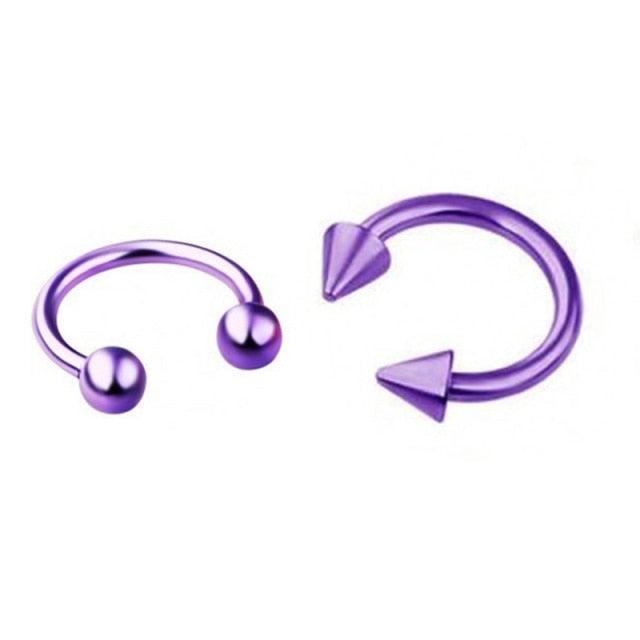 2Pcs Stainless Steel Cone Spike Horseshoe Circular Septum Nose Ring Nipple Hoops Nose Septum Eyebrow Horseshoe Fake Nose Ring C Clip Septum Lip Stainless Steel Piercing Piercing Surgical Steel Horseshoe Circular Rings Ear Piercing Body Jewelry