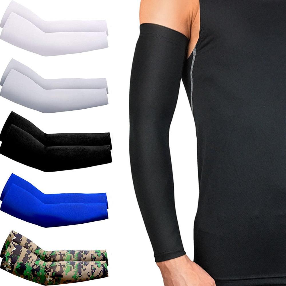 2Pcs Unisex Cooling Arm Sleeves UV Protection Arm Sleeves Compression Cooling Men And Women Summer Cycling Driving Golf Running Cover Sports Running UV Sun Protection Outdoor Men Fishing Cycling Sleeves Hide Tattoos Arm Cover