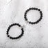 2pcs/set Couple Bracelets Natural Stone Beads Heart Shaped Distance Magnet Attraction Couples Matching Stone Bracelet For Women Men Girl Boy Best Friend Healing Friendship Bracelet