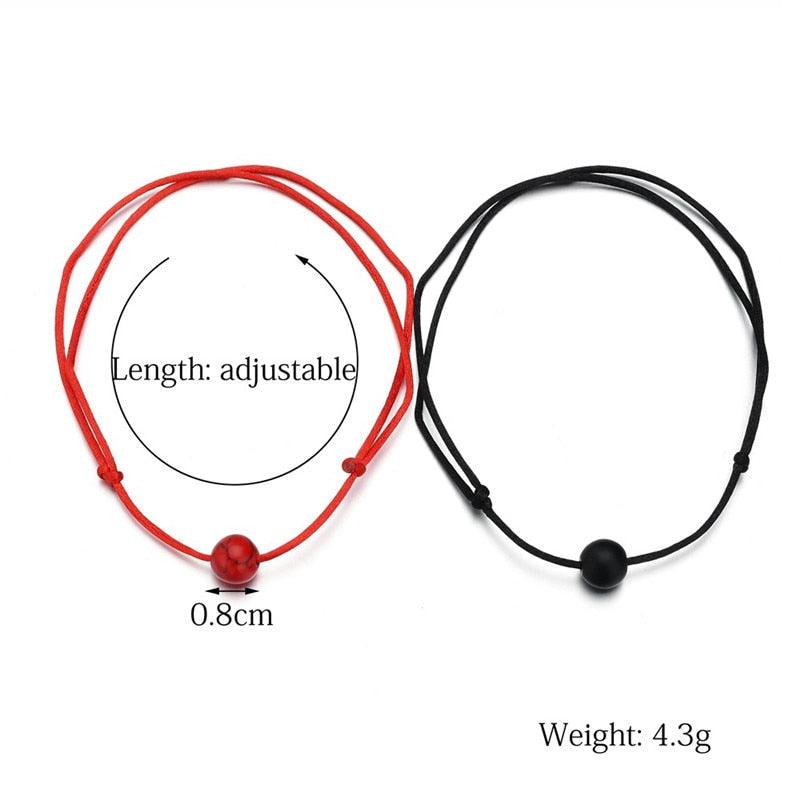 2pcs/set Couple Matte  Lava Stone Natural Stone Bead Bracelet String Braiding Couple Bracelets Set For Women Men Healing Crystal Stretch Energy Stone Bead Bracelets Jewelry