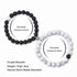 2Pcs/set White Black Couple Magnetic Bracelets Natural Stone Matching Bracelet Magnetic Beaded Bracelets Set Attraction Friendship Relationship Wish Bracelet Gift For Women Men Him Her Best Friends