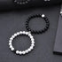 2Pcs/set White Black Couple Magnetic Bracelets Natural Stone Matching Bracelet Magnetic Beaded Bracelets Set Attraction Friendship Relationship Wish Bracelet Gift For Women Men Him Her Best Friends