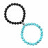 2Pcs/set White Black Couple Magnetic Bracelets Natural Stone Matching Bracelet Magnetic Beaded Bracelets Set Attraction Friendship Relationship Wish Bracelet Gift For Women Men Him Her Best Friends