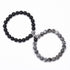 2Pcs/set White Black Couple Magnetic Bracelets Natural Stone Matching Bracelet Magnetic Beaded Bracelets Set Attraction Friendship Relationship Wish Bracelet Gift For Women Men Him Her Best Friends