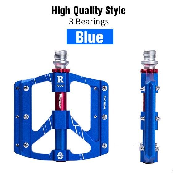 3 Bearings Bicycle Pedals Ultralight Anti-Slip Road Bike Pedal Cycling Sealed Bearing Bike Pedals Mountain Bike Pedals Composite Bearing Bicycle Pedals With Wide Flat Platform