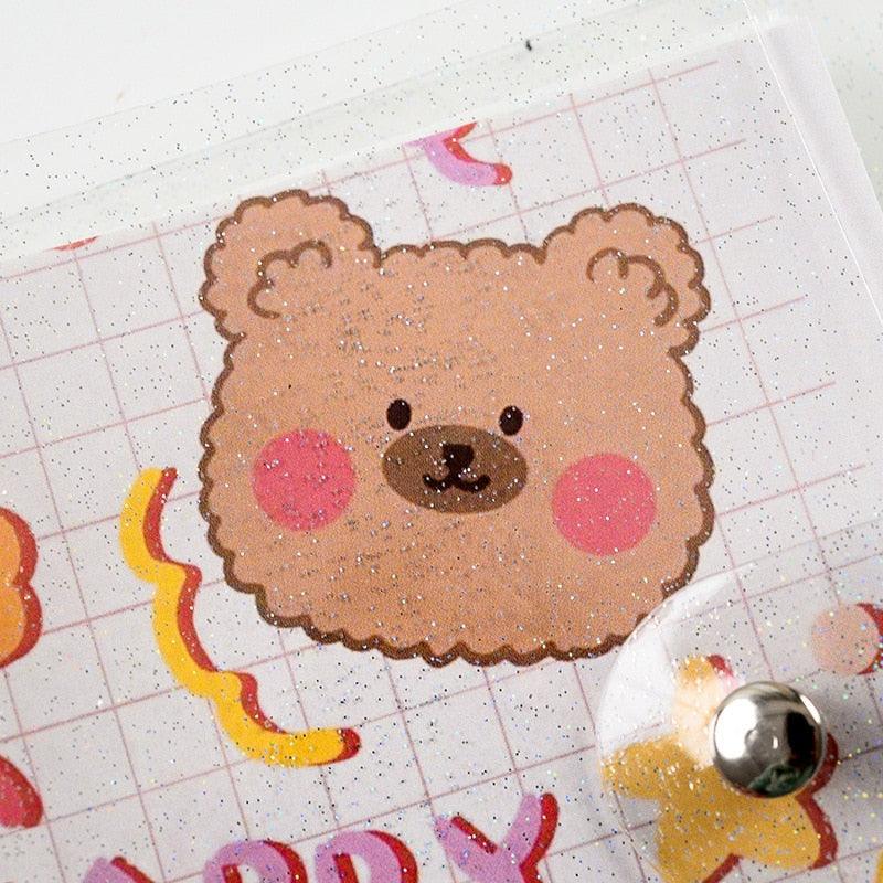 3 Inch Polaroid Photo Album Cute Bear Transparent Jewelry Small Card Collection Storage Book Mini Leaf Scrapbook Paper Baby Family Scrapbook Albums