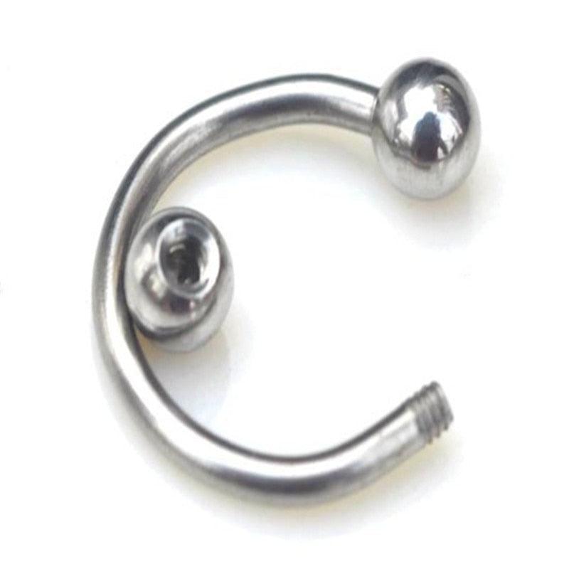 316L Surgical Stainless Steel Circular Barbells Horseshoe 18g Lip Ring Eyebrow Nose Studs Body Stainless Steel Fake Nose Ring Clip On Septum Piercing Faux Hoop Nose Ring Nose Punk Body Cartilage Tragus Ring Piercing Jewelry