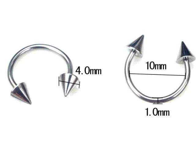 316L Surgical Stainless Steel Circular Barbells Horseshoe 18g Lip Ring Eyebrow Nose Studs Body Stainless Steel Fake Nose Ring Clip On Septum Piercing Faux Hoop Nose Ring Nose Punk Body Cartilage Tragus Ring Piercing Jewelry