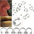 316L Surgical Stainless Steel Circular Barbells Horseshoe 18g Lip Ring Eyebrow Nose Studs Body Stainless Steel Fake Nose Ring Clip On Septum Piercing Faux Hoop Nose Ring Nose Punk Body Cartilage Tragus Ring Piercing Jewelry