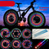 32 Pattern Bike Light Bicycle Wheel Light Double Display Flash 32 RGB LED Light Bicycle Spoke Lamp Night Riding Spoke Light For Men Present Super Bright Auto Off LED Cycling Bicycle Light