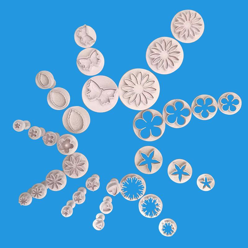 33pcs Fondant Cutter Cake Tools Cookie Mold Biscuit Mould Craft 3D Bakeware Sets New Baking Mold Pastry Fondant Cake Decorating Sugarcraft Cookie Cutter Tools Mold Durable Cake Mould For Cookies