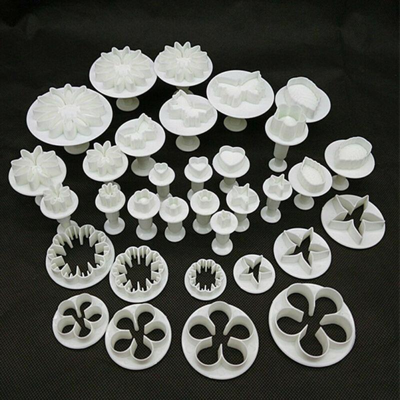 33pcs Fondant Cutter Cake Tools Cookie Mold Biscuit Mould Craft 3D Bakeware Sets New Baking Mold Pastry Fondant Cake Decorating Sugarcraft Cookie Cutter Tools Mold Durable Cake Mould For Cookies