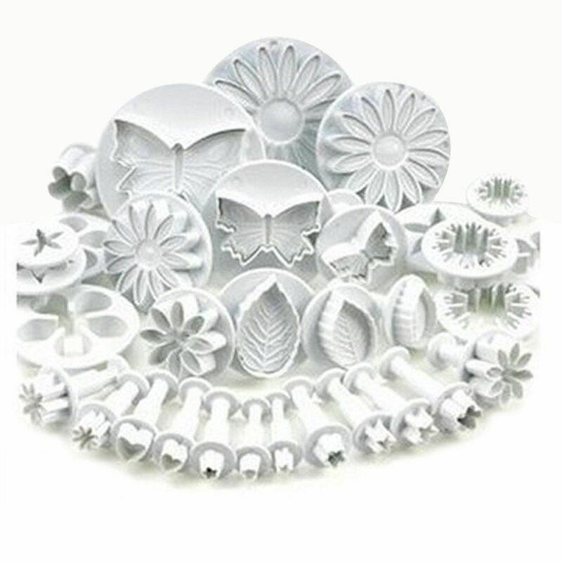 33pcs Fondant Cutter Cake Tools Cookie Mold Biscuit Mould Craft 3D Bakeware Sets New Baking Mold Pastry Fondant Cake Decorating Sugarcraft Cookie Cutter Tools Mold Durable Cake Mould For Cookies