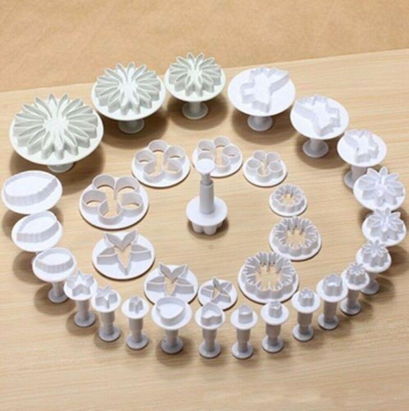 33pcs Fondant Cutter Cake Tools Cookie Mold Biscuit Mould Craft 3D Bakeware Sets New Baking Mold Pastry Fondant Cake Decorating Sugarcraft Cookie Cutter Tools Mold Durable Cake Mould For Cookies