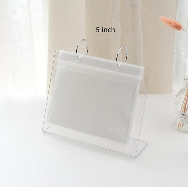 3/5 inch Desktop Photo Album Acrylic Polaroid Instax loose leaf Photo Album Home Decoration Star Postcard Collect Photo Albums Birthday Gift Family Scrapbook Albums Family Anniversary Gift For Couple