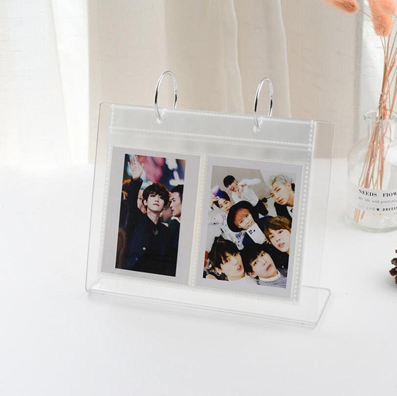 3/5 inch Desktop Photo Album Acrylic Polaroid Instax loose leaf Photo Album Home Decoration Star Postcard Collect Photo Albums Birthday Gift Family Scrapbook Albums Family Anniversary Gift For Couple