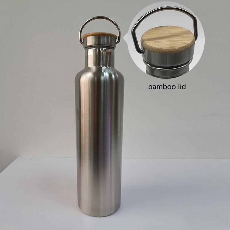 350/500/750/1000ml Double Wall Stainless Steel Water Bottle Thermos Bottle Keep Hot and Cold Insulated Vacuum Flask for Sport Stainless Steel Water Bottle Double Wall Vacuum Insulated Leak Proof Sports Bottle