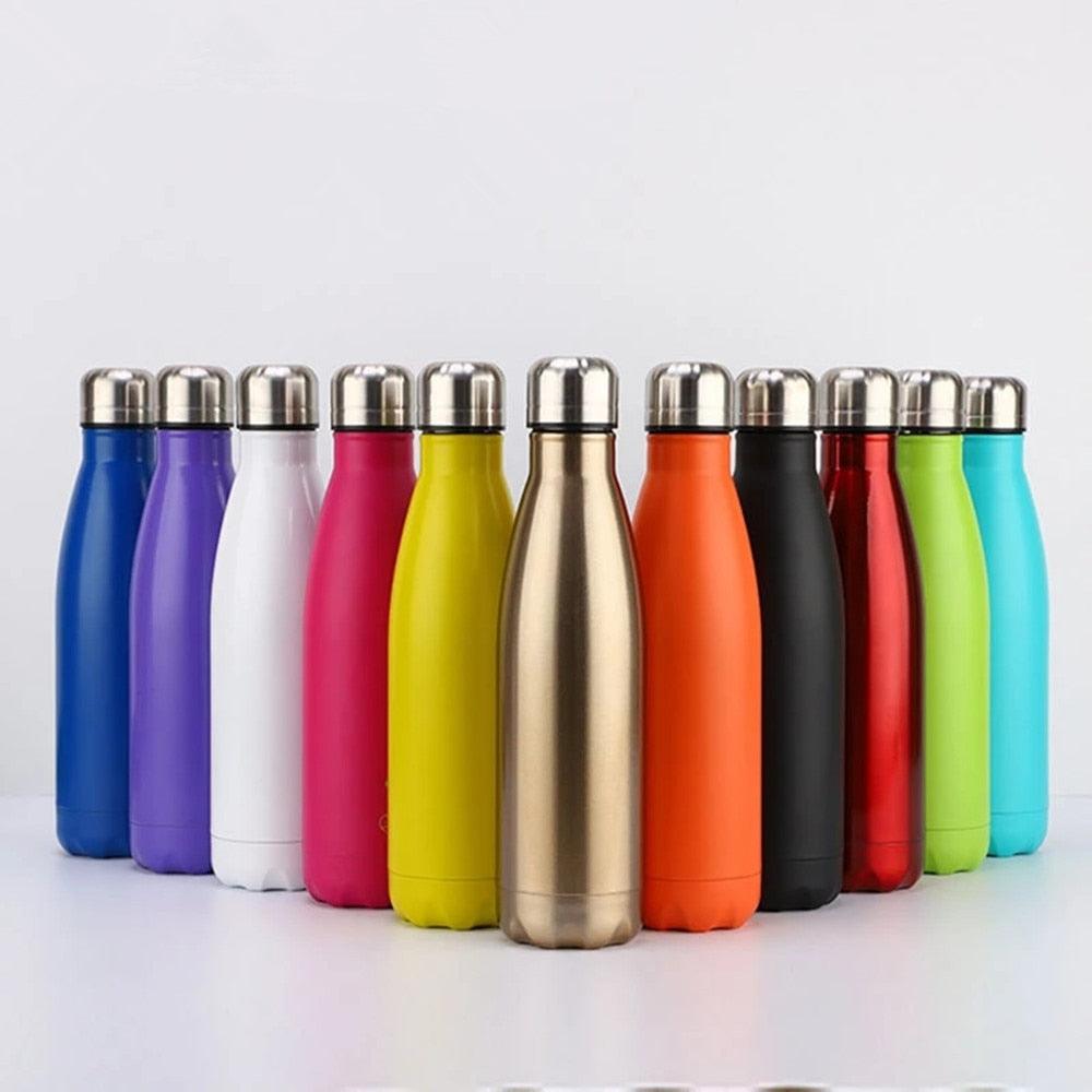 350/500/750/1000ml Double Wall Stainless Steel Water Bottle Thermos Bottle Keep Hot and Cold Insulated Vacuum Flask Sport  Stainless Steel Double Wall Insulated Water Bottle for Travel